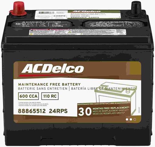 [24RPS] 24RPS - Silver BCI Group 24 Battery A.C. Delco