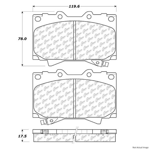 [103.0772] 103,0772 - C-Tek Ceramic Brake Pads with Shims Centric Parts